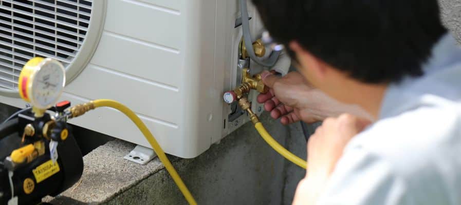 Installation d'une pompe à chaleur 